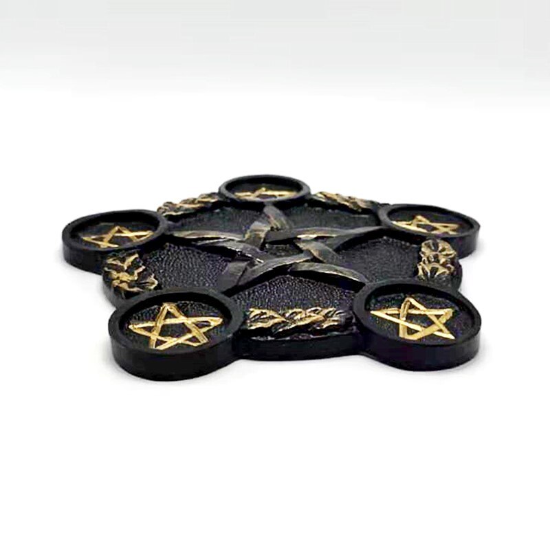 Pentagram Gyertyatartó Szilikon Penész Diy Gyártás Gipszmodell Oltár Ünnepi Dekorációs Dekorációs Eszköz - Image 4