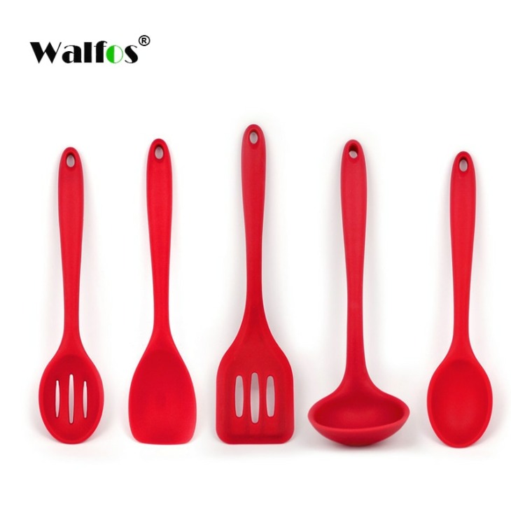 Walfos-Cooking-Spatula-Turner-Spoonula-Mixing-Spoon-Slotted-Spoon-Ladle-5Pcs-Kitchen-Silicone-Cooking-Tools-Kitchen Walfos Főzés Spatula Turner Spoonula Kanálkeverék Kanál Kanál Kanál 5Db Konyha Szilikon Főző Szerszámok Konyha Edénykészlet - Image 1