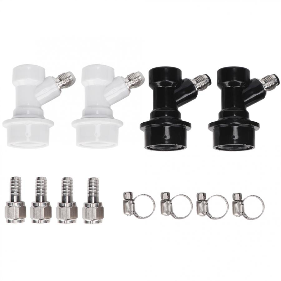4Pcs-Threaded-Ball-Lock-Keg-Fittings-Plastic-Connector-Beer-Brewing-Homebrew-Accessories-with-Adapter-Clamp-Fittings 4 db Menetes Gömbhárító Hordószalagok Műanyag Csatlakozó Sör Sörfőző Otthoni Kiegészítők Adapter Bilincs Szerelvények Csatlakozóval - Image 1