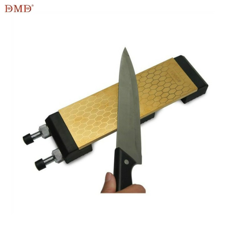 DMD-Diamond-Double-Sided-400-and-1000-Grits-Titanium-Knife-Sharpening-Stone-With-Size-200-70 Dmd Diamond Double Side 400 És 1000 Grits Titánkés -Élező Kő 200*70*8 Mm -Es Whetstone Tartóval - Image 1