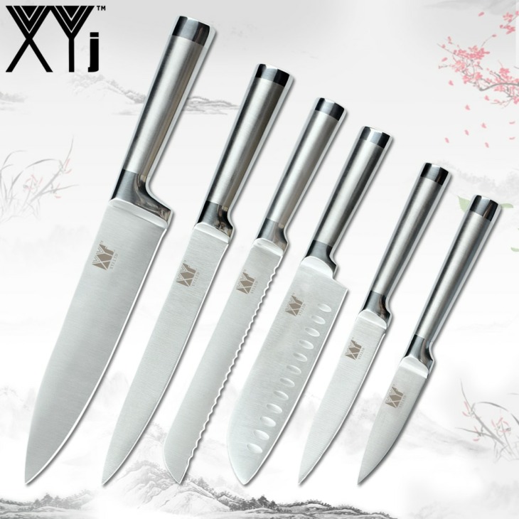 XYj-Kitchen-Knives-Set-Paring-Utility-Santoku-Chef-Slicing-Bread-Stainless-Steel-Kitchen-Knife-Sets-Germany Xyj Konyhai Kések Beállított Paring Segédprogram Santoku Séf Szeletelve Kenyér Rozsdamentes Acél Konyhai Késtek Német Acél Konyhai Szerszámok - Image 1