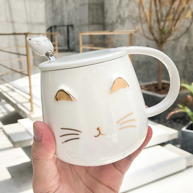 White Cat Mug