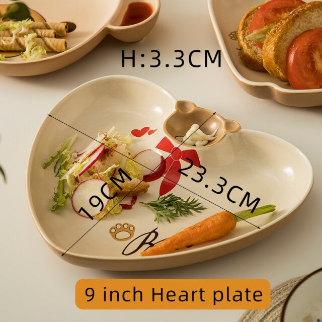 9 inch heart plate