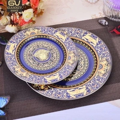 blue plate set