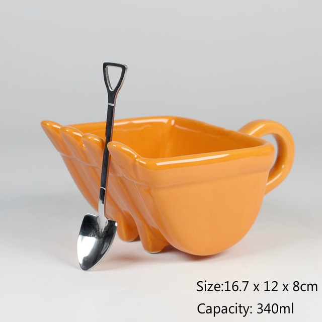 Orange Mug and Spoon