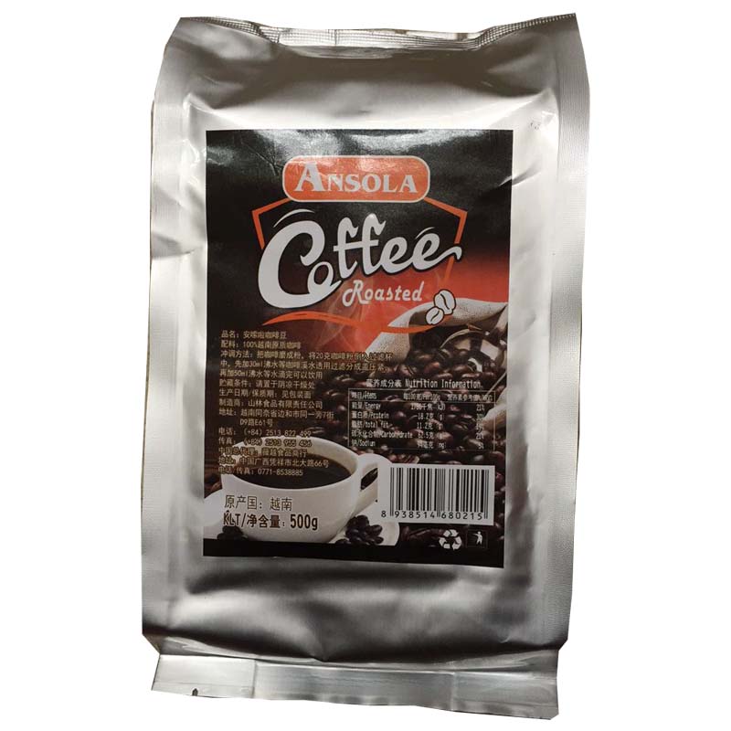500g-High-Quality-Vietnam-Wei-Take-Vinacafe-Charcoal-Baked-Coffee-beans-roasted-coffee-500g-bag 500 G Magas Színvonalú Vietnami Wei Vinacafe Faszén Sült Kávébabot, Sült Kávét, 500 G/Táska - Image 1