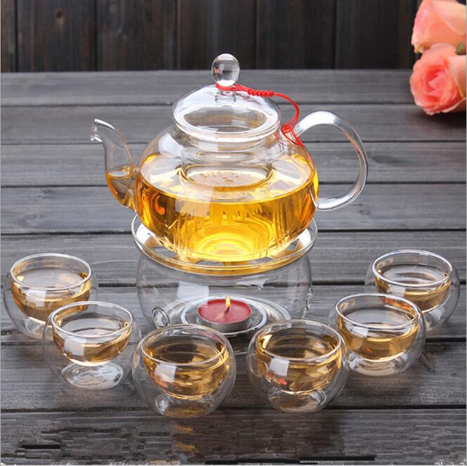 1Set-Gaiwan-Tea-Set-With-6-Cups-600ml-Glass-Tea-pot-Hot-Double-Wall-Made-In 1Set Gaiwan Teakészlet 6 Csésze 600 Ml Üveg Tea Edény Forró Dupla Fal, Amelyet Vízforraló Ajándék - Image 1