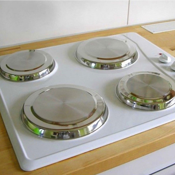 21-1-5-17-1-5-cm-Stainless-Steel-Round-Electric-Kitchen-Stove-Range-Top-Burner 21*1,5 17*1,5 Cm Rozsdamentes Acél Kerek Elektromos Konyhai Kályha -Tartomány Felső Égő Fedelek 4 Db/Készlet - Image 1