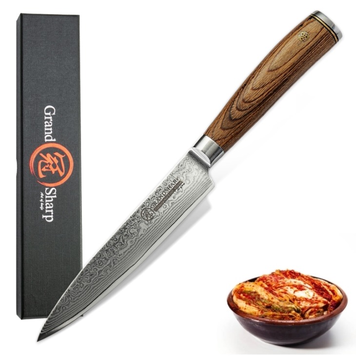 5-Inch-Utility-Knife-67-layers-Japanese-Damascus-Steel-vg10-Chef-s-Kitchen-Knives-Cooking-Home 5 Hüvelykes Segédprogram Kés 67 Rétegek Japán Damaszkusz Acél Vg10 Séf Konyhai Kései Főző Otthoni Szerszám Bbq Steak Kés Ultra Éles - Image 1