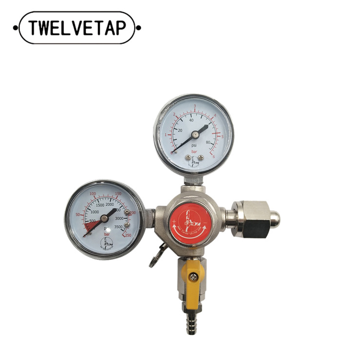 CO2-Regulator-Beer-Pressure-Reducer-homebrew-Regulator-Dual-Gauge-Draft-Beer-Kegerator-with-Safety-Pressure-Relief Co2 -Szabályozó Sörnyomáscsökkentő Otthoni Szabályozó Kettős Mérőszám - Vázlatos Sör Kegerátor Biztonsági Nyomáscsökkentő Szeleppel - Image 1