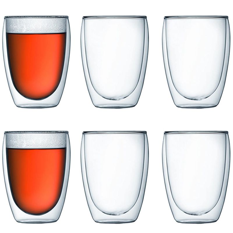 Double-Wall-Clear-Insulated-Glasses-Insulated-Thermal-Mugs-for-Tea-Coffee-Latte-Cappucino-Cafe-Milk Kettős Fal Tiszta Szigetelt Poharak, Szigetelt Termikus Bögrék Tea, Kávé, Latte, Cappucino, Kávézó, Tej - Image 1