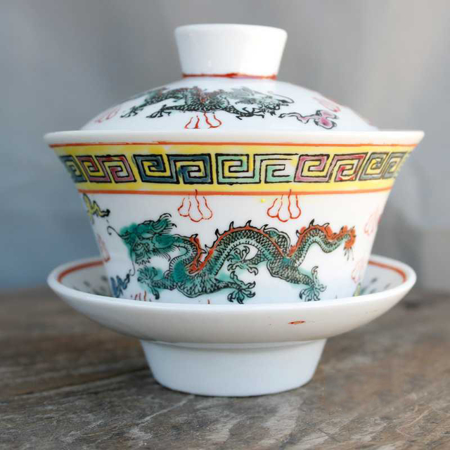 dragon covered bowl