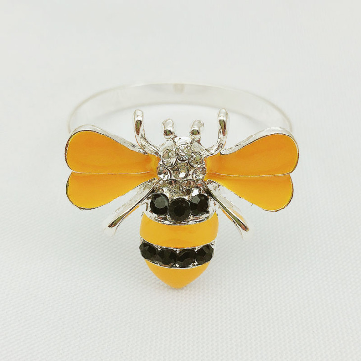 12 / Pcs Új Szálloda Kis Méh Szalvéta Csat Szalvéta Csengőszövet Gyűrű Gyűrű Nagykereskedelem - Image 4