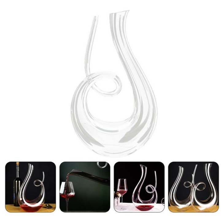1300 Ml -Es Bor Decanter Háztartás Vörös Bor Dekanter Üveg Bor Adagoló Szemüveg Dekanter Palack Kancsó Öntő Levegőztető Család Számára - Image 3