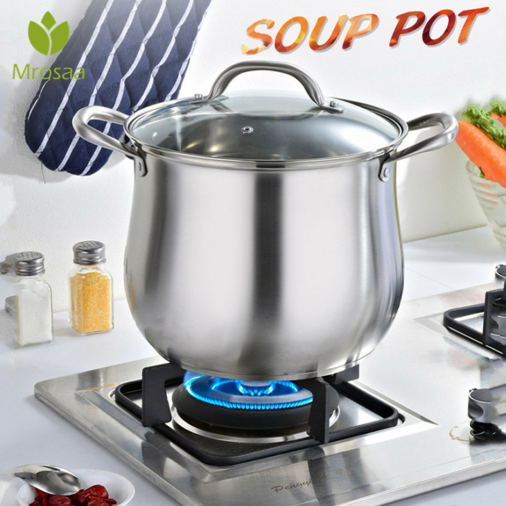 304 Leves Edény Rozsdamentes Acél Szuper-Magas Edény Többcélú Kompozit Alsó Zabkás Főző Kályha Vastagság Nélküli Pörkölt Serpenyő - Image 1