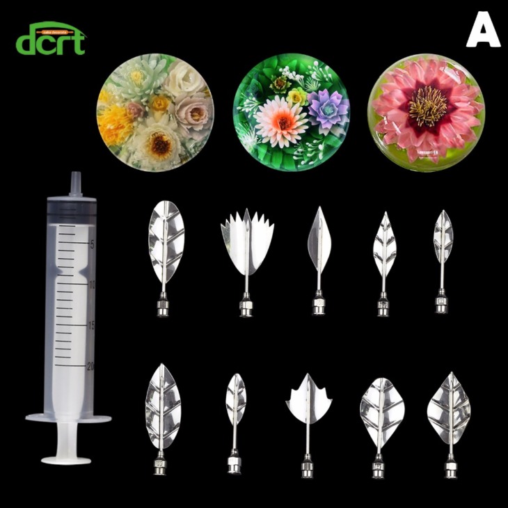 40 Db/Beállított Virág Levelek 3D Jelly Art Tools Cake Jello Art Gelatin Tools Puding Fúvóka Torta Díszítéséhez - Image 3