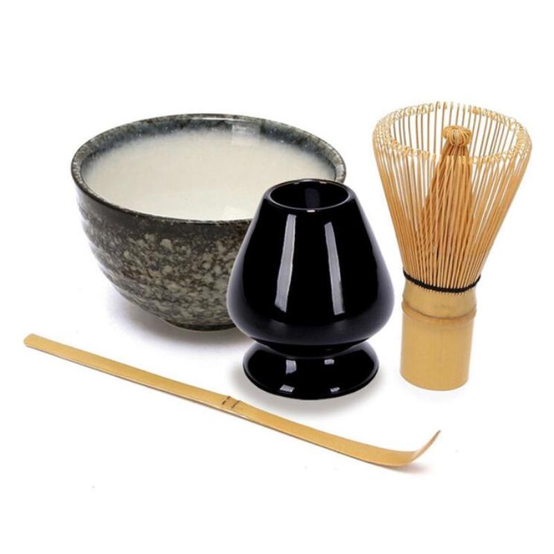 4 db/Set Hagyományos Matcha Ajándékbambusz -Matcha Whisk Ceremic Matcha Tál Habverővel Japán Teakészletek - Image 3