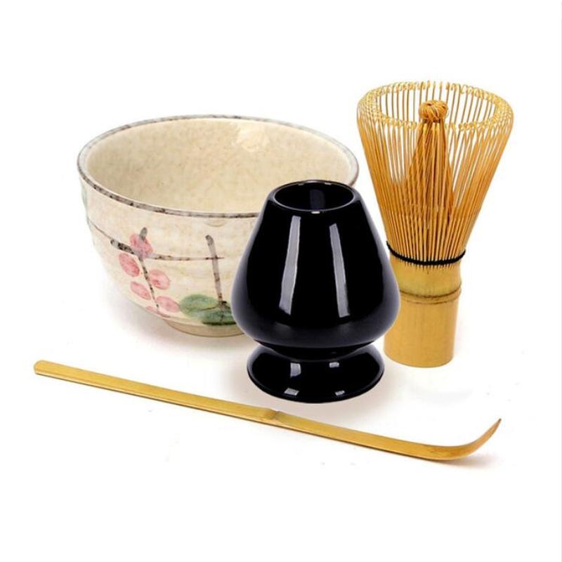 4 db/Set Hagyományos Matcha Ajándékbambusz -Matcha Whisk Ceremic Matcha Tál Habverővel Japán Teakészletek - Image 4