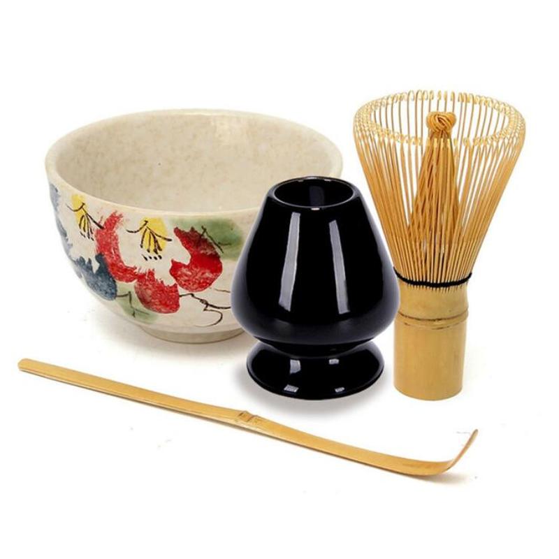 4 db/Set Hagyományos Matcha Ajándékbambusz -Matcha Whisk Ceremic Matcha Tál Habverővel Japán Teakészletek - Image 5