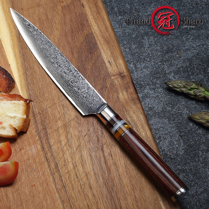 5.3 '' Hasznos Kés Damaszkusz Konyhai Kés Japán Vg10 Acélpenge Damaszkusz Acél Gyümölcs Paring Szerszámok Ajándékdoboztal - Image 1