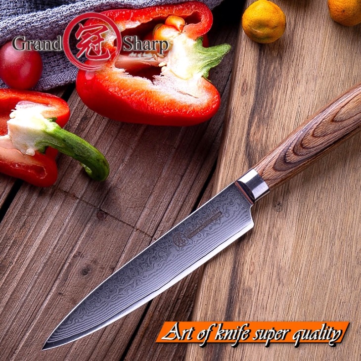 5 Hüvelykes Segédprogram Kés 67 Rétegek Japán Damaszkusz Acél Vg10 Séf Konyhai Kései Főző Otthoni Szerszám Bbq Steak Kés Ultra Éles - Image 6