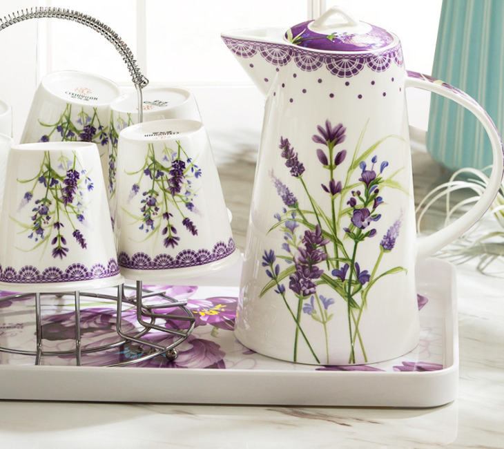 9 db/Szett, Csontkávé Vízforraló Csészével, Teáskanna Kerámia Eszpresszó Csésze, Kávé Kancsó, Öntsön, Esküvői Kedvezmények És Ajándékok - Image 4