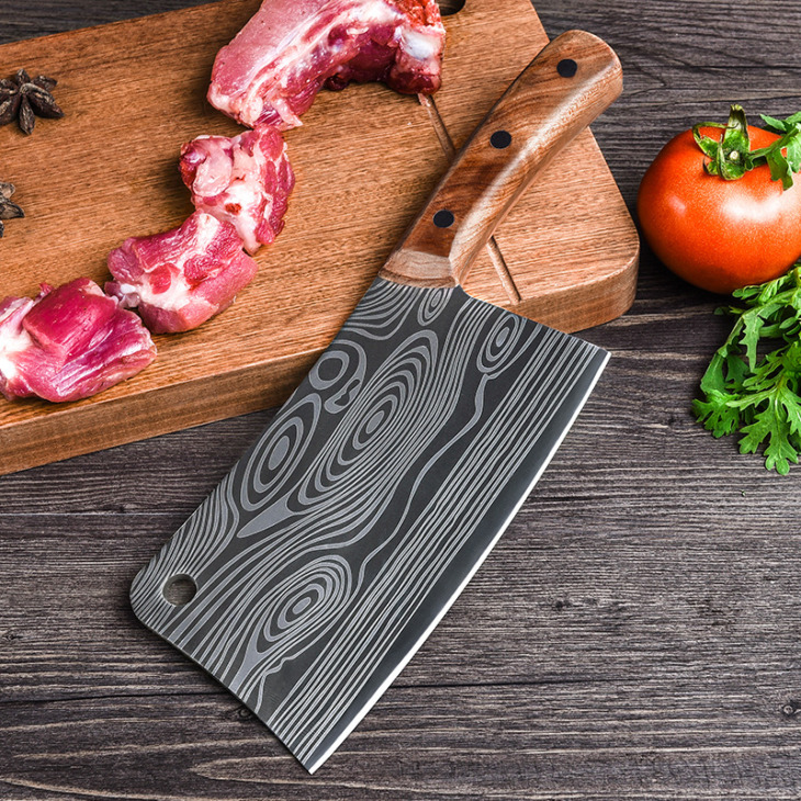 CHUN-Professional-Cleaver-Chopper-Knife-Big-Bone-Cutter-Knives-Sharp-Heavy-Duty-Cleaver-Laser-Damascus-Chopping Chun Profi Cleaver Chopper Kés Nagy Csontvágó Kések Éles, Nagy Teherbírású Lézer Damaszk Aprító Főzési Szerszámok - Image 1