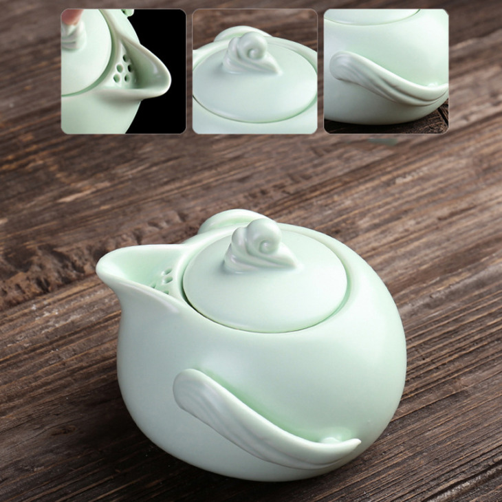 Kínai Utazási Kung Fu Teakészlet Táska Kerámia Hordozható Teáscsésze Porcelán Szerviz Gaiwan Tea Csésze Bögre Tea Ceremóniás Teáskanna - Image 4