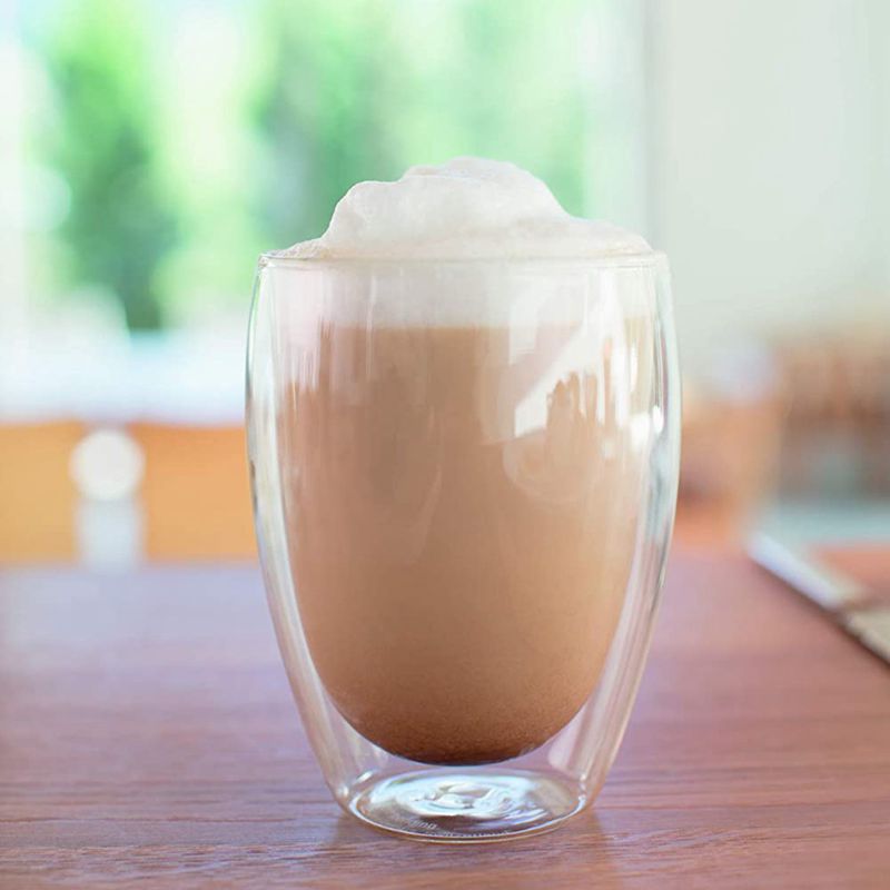 Kettős Fal Tiszta Szigetelt Poharak, Szigetelt Termikus Bögrék Tea, Kávé, Latte, Cappucino, Kávézó, Tej - Image 3