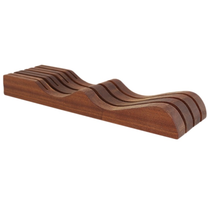 Ebony Késblokk-Tartó Rajzoló Késtartók Szervező Hentes Kés-Tároló Tartó Állvány Konyha Szerszám - Image 1