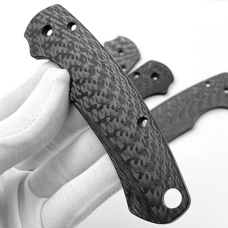 Full-3K-carbon-fiber-Grips-handle-for-Spyderco-Paramilitary-2-Para-2-C81 Teljes 3K -Os Szénszálas Fogó Fogantyú A Spyderco Paramilitary 2 (2) Bekezdés C81 -Hez - Image 1