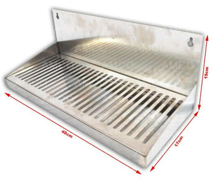 Home-brew-drip-tray-Stainless-Steel-NO-drain-tube-16-40cm-Wide-Door-Mounted Kezdőlap Sör Csepp Tálca Rozsdamentes Acél, Nincs Lefolyócső, 16 "40 Cm Széles, Ajtóra Szerelhető - Image 1