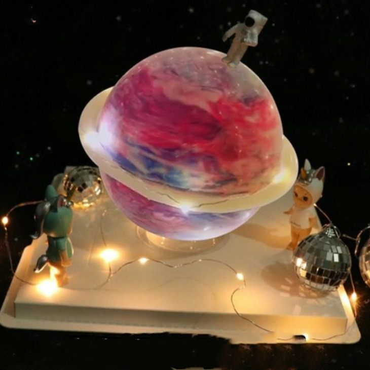 Jo Life 3Pcs/Set Planet Ball 3D Mousse Mold Kreatív Epoxi -Univerzum Föld Torta Penész Desszert Dekoráció Sütőeszközök - Image 4