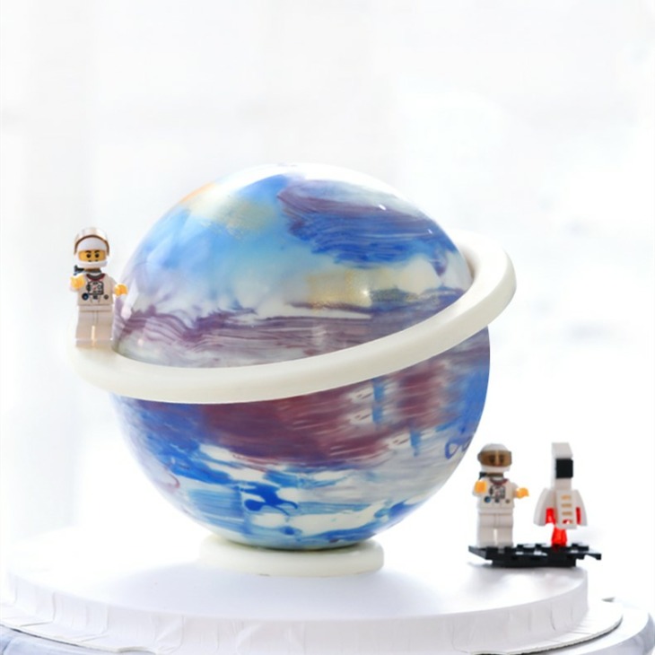 Jo Life 3Pcs/Set Planet Ball 3D Mousse Mold Kreatív Epoxi -Univerzum Föld Torta Penész Desszert Dekoráció Sütőeszközök - Image 5