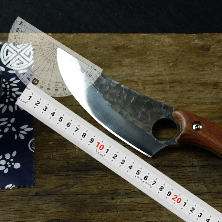 Kis Cook 6 "Kézzel Készített Konyhai Szakácskés Rögzített Penge Kínai Hús Hasító Zöldségvágó Főzési Konyha Szerszámok Kiegészítők - Image 6