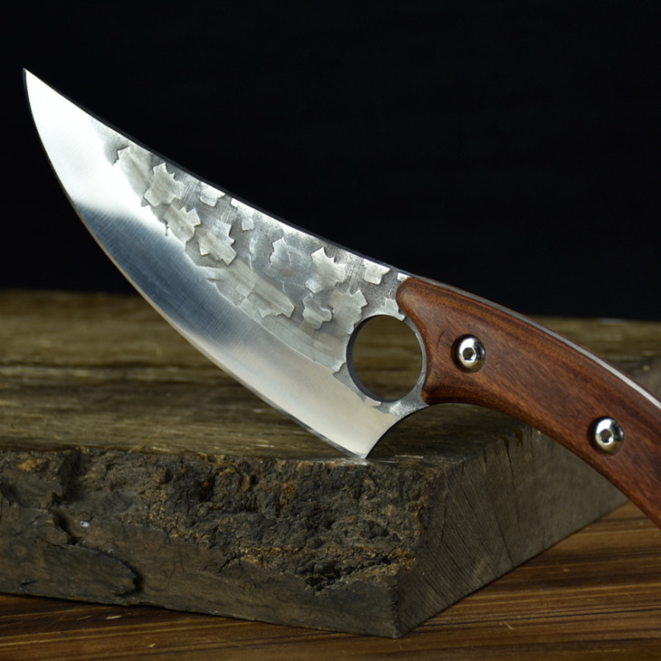 Kis Cook 6 "Kézzel Készített Konyhai Szakácskés Rögzített Penge Kínai Hús Hasító Zöldségvágó Főzési Konyha Szerszámok Kiegészítők - Image 2