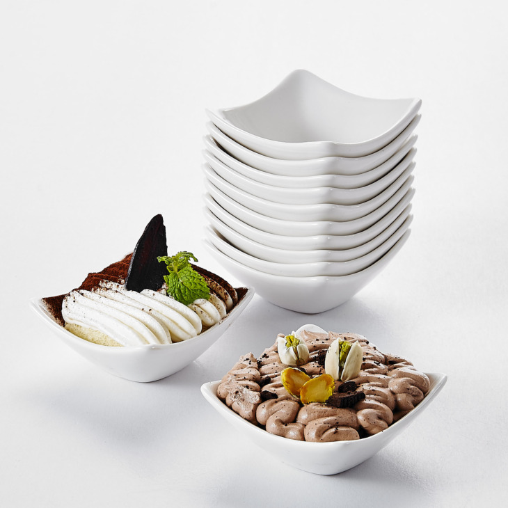 Malacasa 12 Darabos 3 "Porcelán Kerámia Desszert Merítő Tál Krém Gyümölcs Ételek Ngrediensek Mártás Edény Az Fűszer Sushi Tálhoz - Image 1