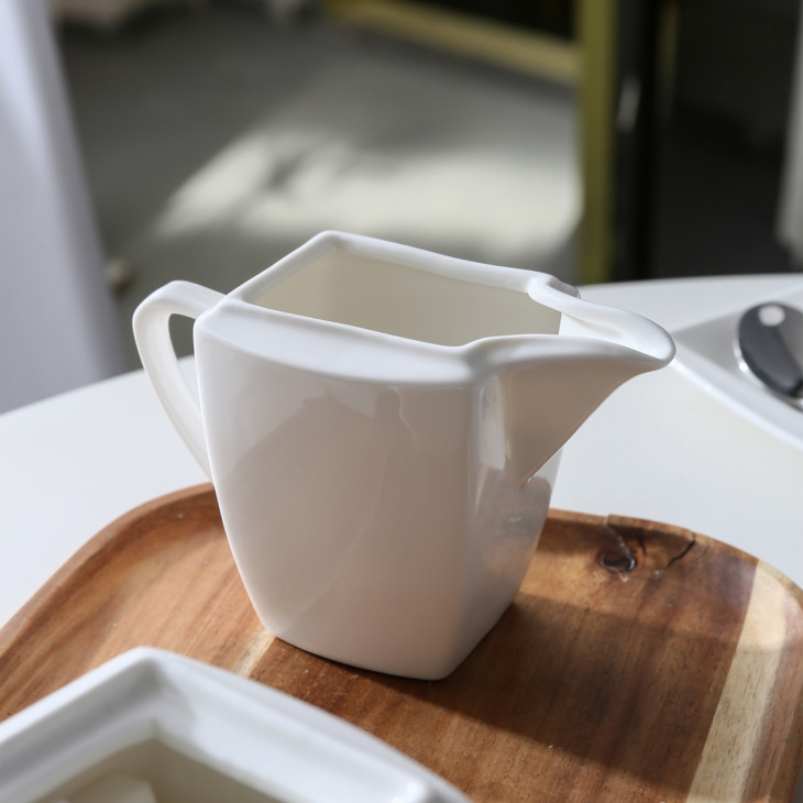 Malacasa Blance 3 Darabos Fehér Kerámia Cukor És Tejszínkészlet Kávéhoz És Teahoz 1 Darabos Tejkannával, 1-Set Cukros Edény - Image 5