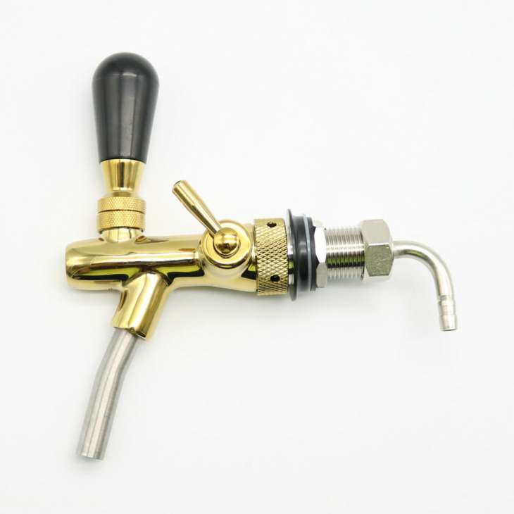 Új Homebrew Kegging Sörcsap Sörhordókhoz, Áramlásvezérlő Sör Csaptelep, Homebrew Make Tap, Brass Draft Sörcsap Arany - Image 1