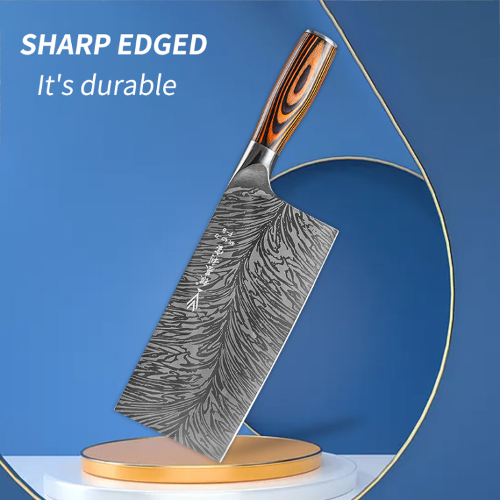 Qvz 8 Hüvelykes Konyhai Kés Rozsdamentes Acél Séf Késkészlet Húst Vágó Hasító Szeletelő Zöldségek Kínai Séf Késsel - Image 1