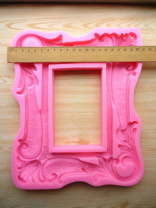Retro Képkeret Szilikon Formák Koszorú Keret Torta Dekoráció Szerszámok Szilikon Szappan Penész Szilikon Torta Penész - Image 5