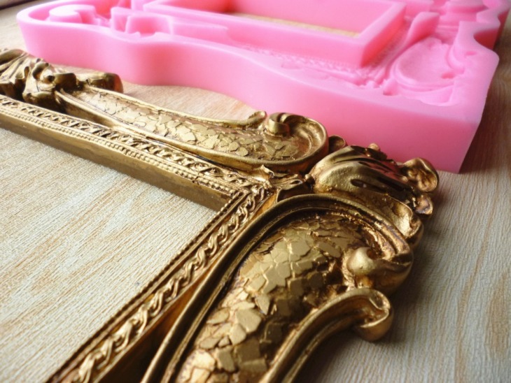 Retro Képkeret Szilikon Formák Koszorú Keret Torta Dekoráció Szerszámok Szilikon Szappan Penész Szilikon Torta Penész - Image 6