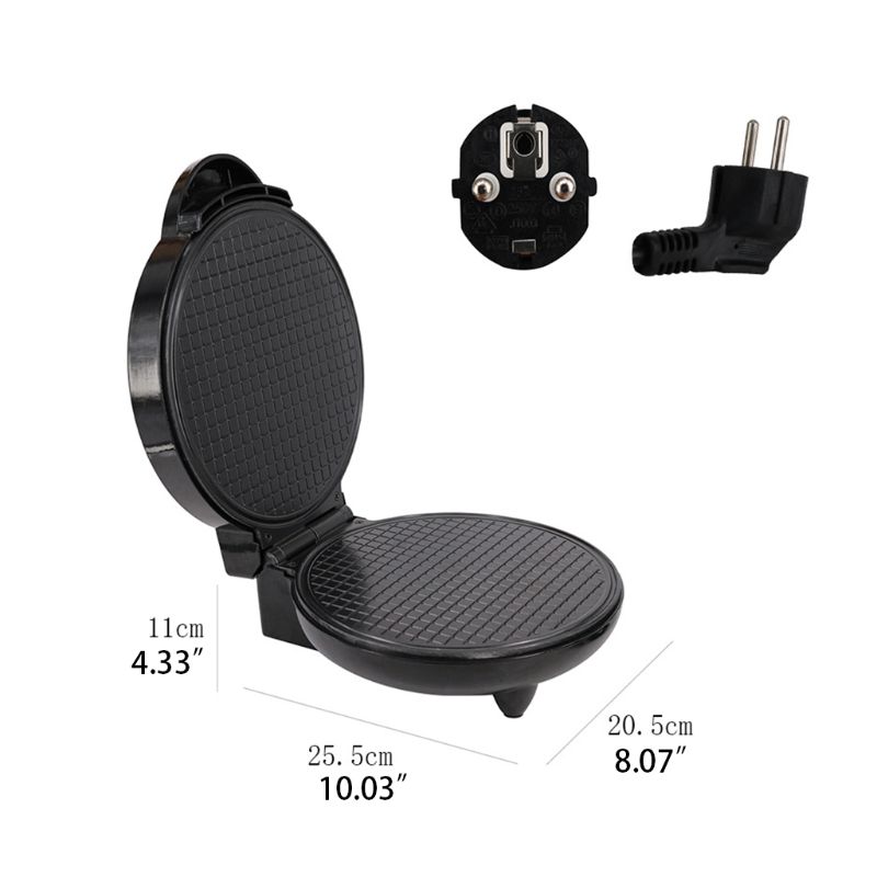 Kerek Nonstick Elektromos Stroopwafel Szirup Gofri Készítő Pékség Rozsdamentes - Image 3