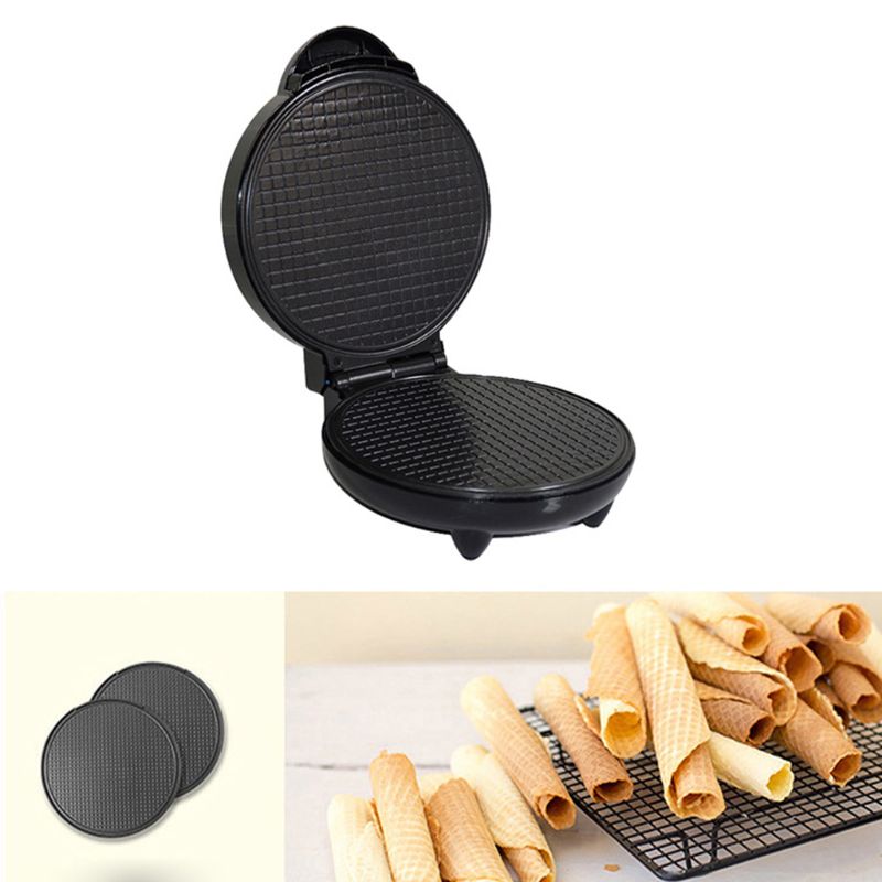 Kerek Nonstick Elektromos Stroopwafel Szirup Gofri Készítő Pékség Rozsdamentes - Image 4