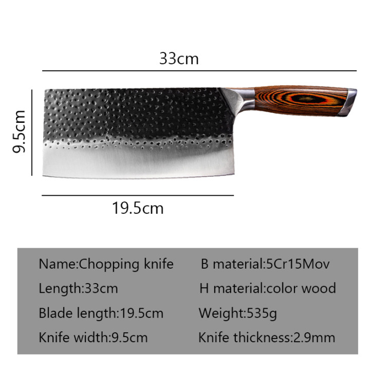 Shuoji Kovácsolt Pengék Konyhai Kések 5Cr15Mov Rozsdamentes Acél Séf Darabolás Szeletelő Késhasznos Konyha Cleaver Non-Tapadás Penge - Image 6