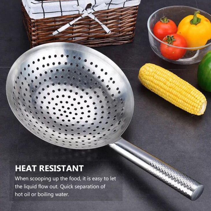 Rozsdamentes Acél Szűrő Szűrő Szűrőháló Mély Sütő Olajsütő Tészta Tészta Gombóc Szitán Konyha Szerszámok Konyhai Eszközök - Image 3