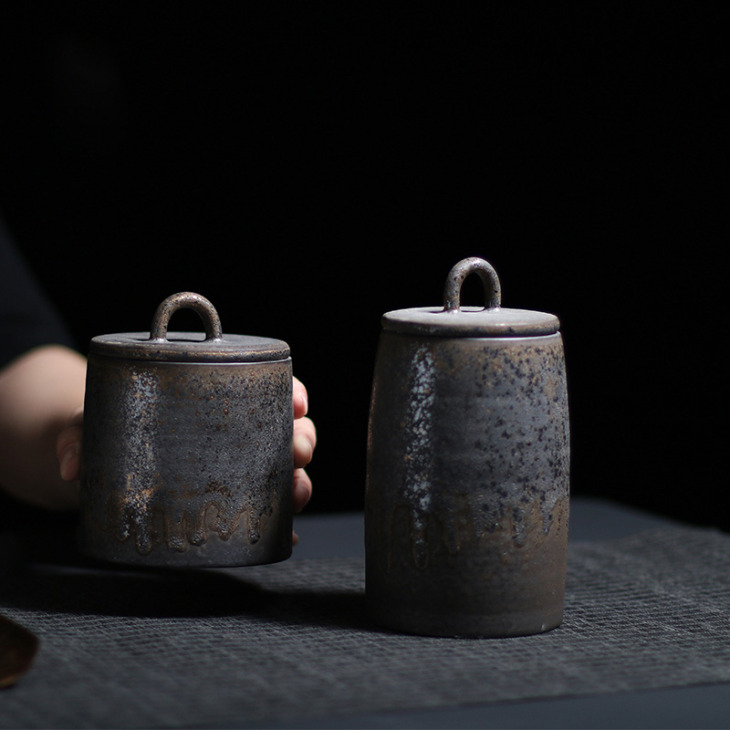 Tea Táska Caddy Nagy Vintage Kínai Kerámia Caja Para Guardar Bolsa Can Canist Pote Hermetico Zöld Caja Puszka Na Herbatę - Image 2