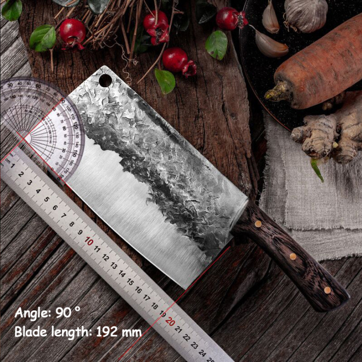 Teljesen Kézzel Készített Konyhai Kés 5Cr15 Rozsdamentes Acél Kovácsolt Kés Wenge 58Hrc Darabolás Szeletelő Séf Kések Kínai Konyhai Szerszámok - Image 3