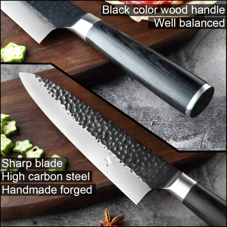 Xituo Magas Szén Acél 8 Hüvelykes Séf Kés Japán Kézi Kovácsolt Nem Tapadós Éles Szelet Húskés Gyümölcs Zöldség Főző Eszköz Új - Image 5