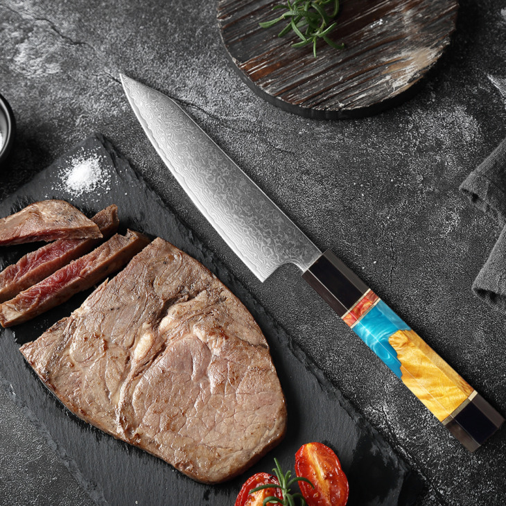 Xituo Paring Gyümölcskés Damaszkusz Acél Zöldség Hámozó Kés Szeletelő Hús Halak Japán Kés Nyolcszögletű Fogantyú Főzés - Image 4